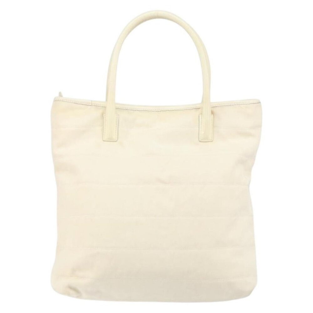 GUCCI Tote Bag Canvas White Gold Auth 151588 - Picture 3 of 16